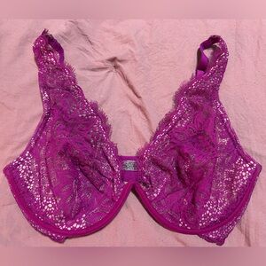 Victoria's Secret Fuchsia Lace Bra